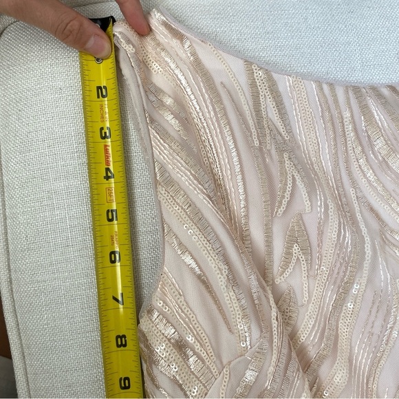 Vintage Peach Beaded Sleeveless Cocktail Dress 2 - Picture 3 of 14